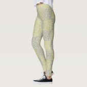 Alphabets Pattern 02 YW 2Tonesx4.bw Offwhite BG Leggings (Links)