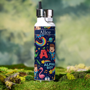Alphaland gepersonaliseerde waterflessen voor kind waterfles
