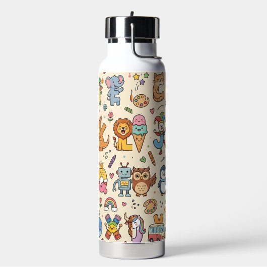 Alphaland gepersonaliseerde waterflessen voor kind waterfles (Links)
