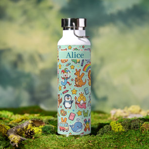 Alphaland gepersonaliseerde waterflessen voor kind waterfles