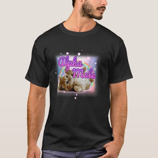 Alphamannetjeskat Meme T-shirt (Voorkant)