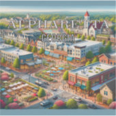 Alpharetta Georgia 3 inch Vinyl Sticker (Voorkant)