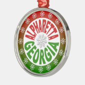 Alpharetta Georgia rood groen ornament (Links)
