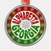 Alpharetta Georgia rood groen ornament (Voorkant)