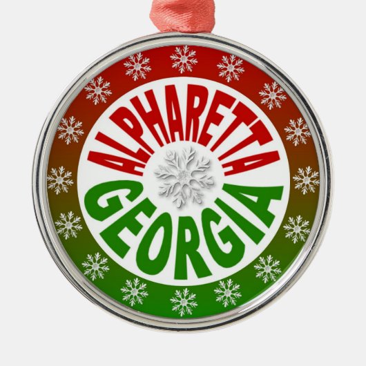 Alpharetta Georgia rood groen ornament (Voorkant)