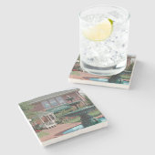 Alpharetta Welcome Center Marble Stone Onderzetter (Zijkant)