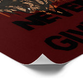 Alphas nooit opgeven, inspirerend stijlvolle trend poster (Hoek)