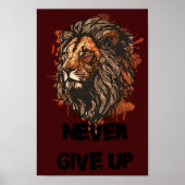 Alphas nooit opgeven, inspirerend stijlvolle trend poster (Voorkant)