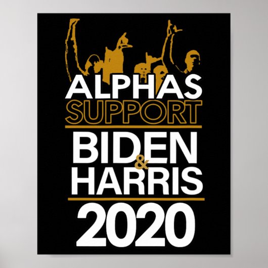 Alphas steunt Biden en Harris 2020 Presidential Poster (Voorkant)