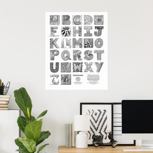 AlphaTangle Poster (Thuiskantoor)