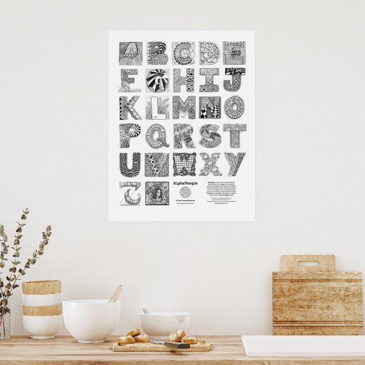 AlphaTangle-Poster Poster (Keuken)