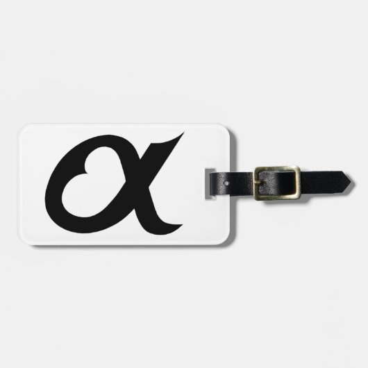 Alpheart black bagagelabel (Voorkant horizontaal)