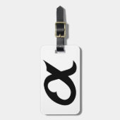 Alpheart black bagagelabel (Voorkant verticaal)