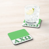 Alphi Chi Omega Green Letters Bier Onderzetter (Rechterzijde)