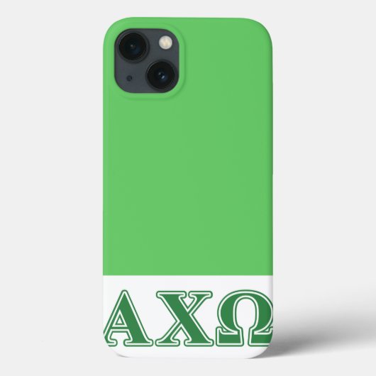 Alphi Chi Omega Green Letters Case-Mate iPhone Case (Achterkant)