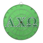 Alphi Chi Omega Green Letters Dartbord (Voorkant)