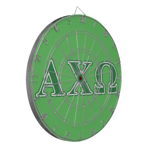 Alphi Chi Omega Green Letters Dartbord (Voorkant Links)