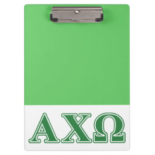 Alphi Chi Omega Green Letters Klembord