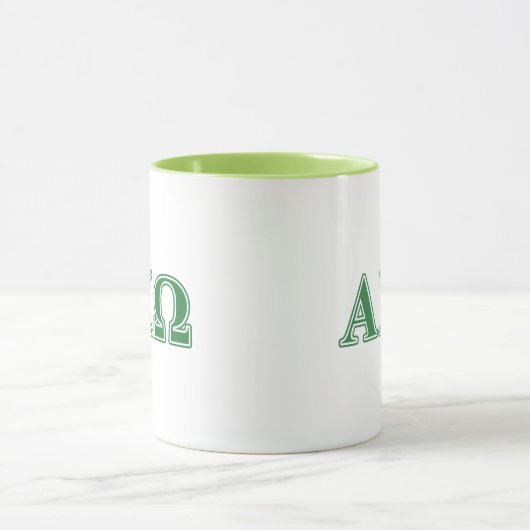 Alphi Chi Omega Green Letters Mok (Midden)