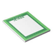 Alphi Chi Omega Green Letters Notitieblok (Schuin)
