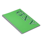 Alphi Chi Omega Green Letters Notitieboek (Rechterzijde)