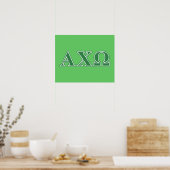 Alphi Chi Omega Green Letters Poster (Keuken)