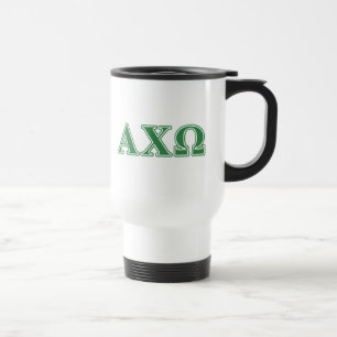 Alphi Chi Omega Green Letters Reisbeker