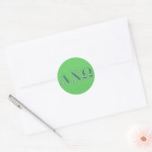 Alphi Chi Omega Green Letters Ronde Sticker (Envelop)