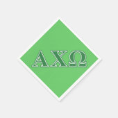 Alphi Chi Omega Green Letters Servet (Hoek)