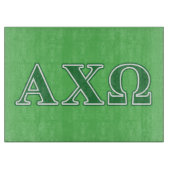 Alphi Chi Omega Green Letters Snijplank (Voorkant)