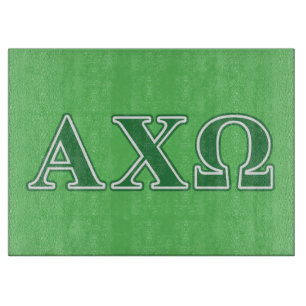 Alphi Chi Omega Green Letters Snijplank
