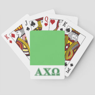 Alphi Chi Omega Green Letters Speelkaarten