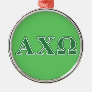Alphi Chi Omega Griekse Letters Metalen Ornament