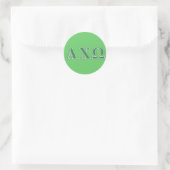 Alphi Chi Omega Griekse Letters Ronde Sticker (Tas)