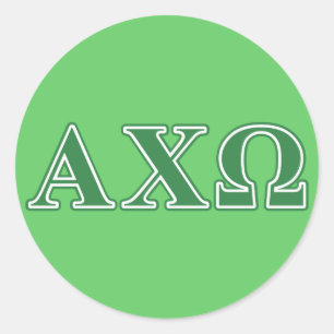 Alphi Chi Omega Griekse Letters Ronde Sticker
