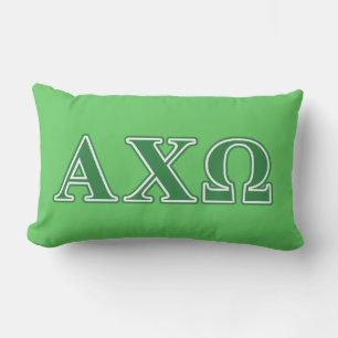 Alphi Chi Omega Groene Letters Kussen