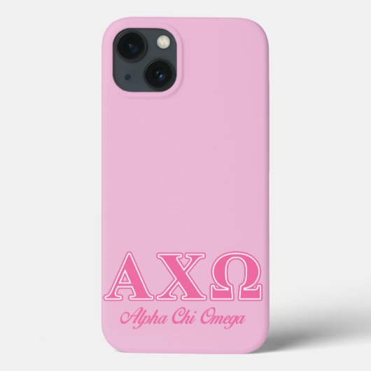 Alphi Chi Omega roze letters Case-Mate iPhone Case (Achterkant)