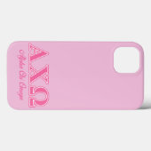 Alphi Chi Omega roze letters Case-Mate iPhone Case (Achterkant (horizontaal))