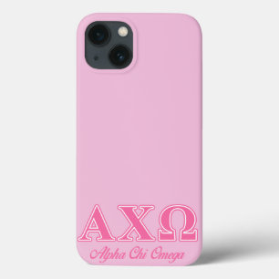 Alphi Chi Omega roze letters iPhone 13 Hoesje