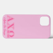 Alphi Chi Omega roze letters Case-Mate iPhone Case (Achterkant (horizontaal))