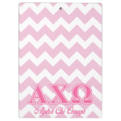 Alphi Chi Omega roze letters Klembord (Achterkant)