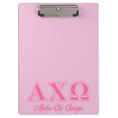 Alphi Chi Omega roze letters Klembord (Voorkant)