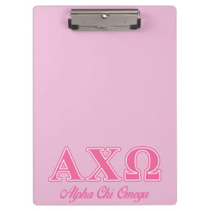 Alphi Chi Omega roze letters Klembord
