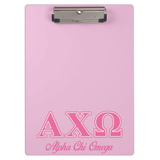 Alphi Chi Omega Roze Letters Klembord