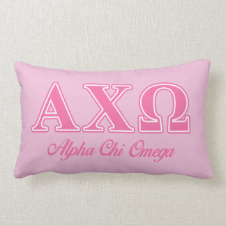 Alphi Chi Omega roze letters Kussen