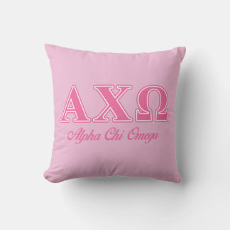 Alphi Chi Omega Roze Letters Kussen