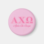 Alphi Chi Omega roze letters Magneet (Voorkant)