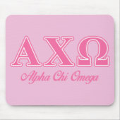 Alphi Chi Omega roze letters Muismat (Voorkant)