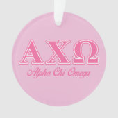 Alphi Chi Omega roze letters Ornament (voorkant)