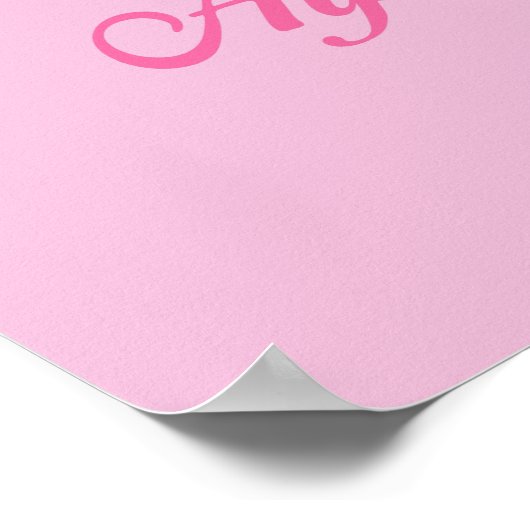 Alphi Chi Omega roze letters Poster (Hoek)